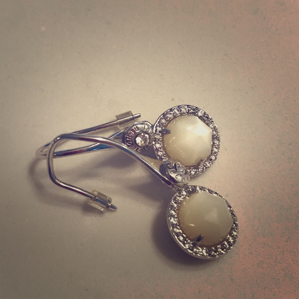 Henri Bendel silver earrings with stone